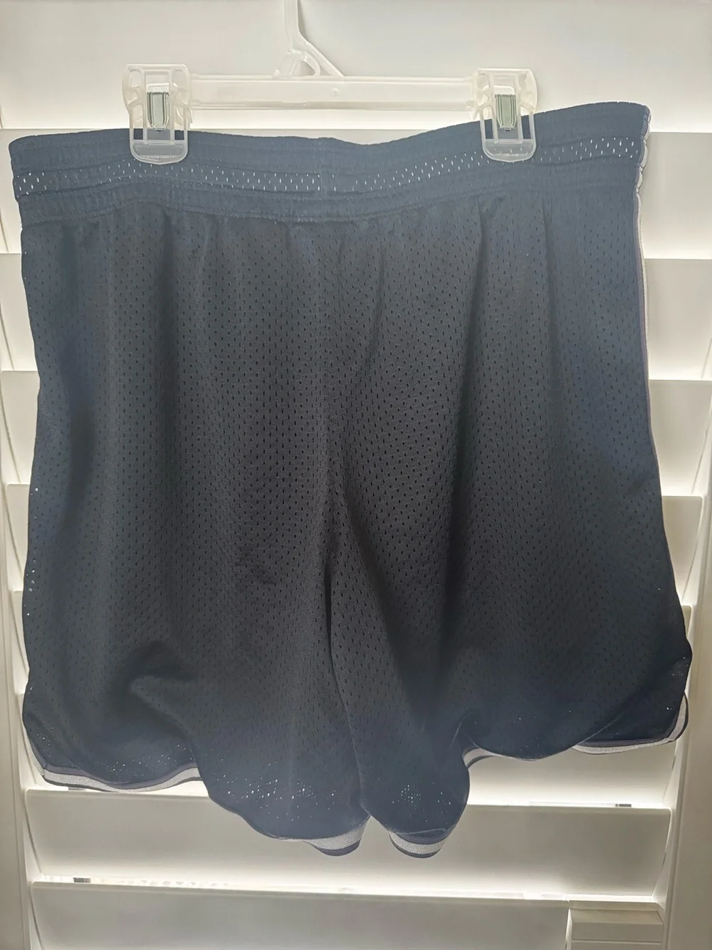 Nike Women’s Black Athletic Mesh Shorts with White Drawstring